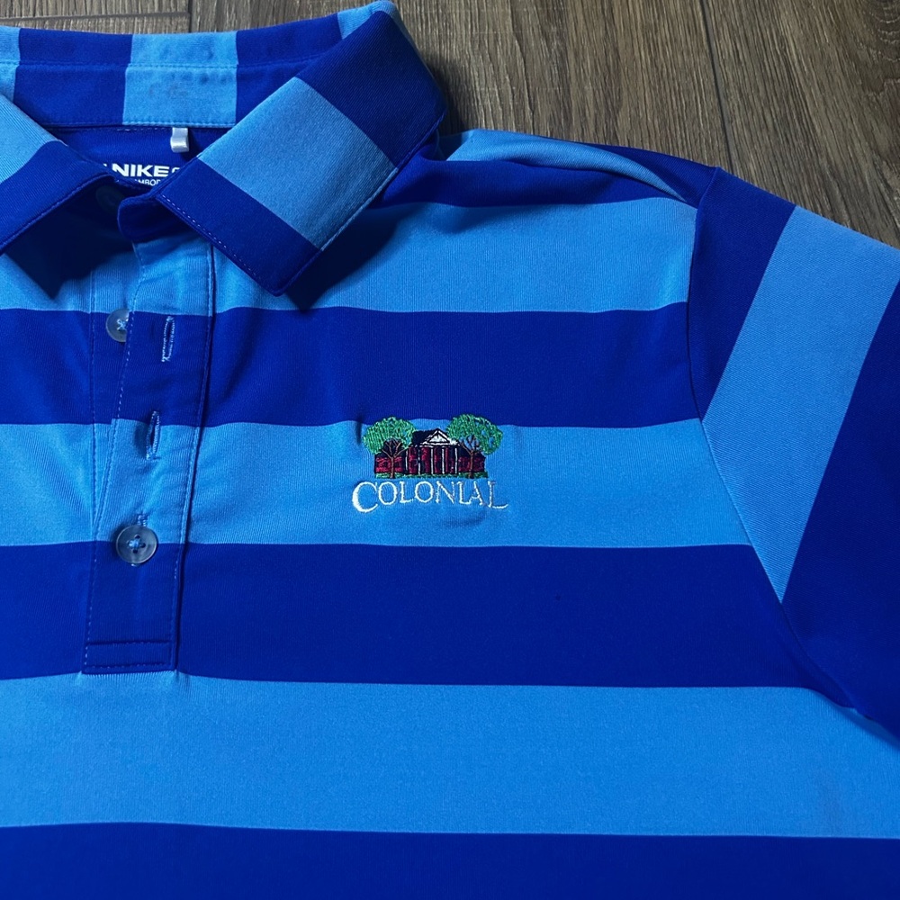 Nike Golf colonial Blue striped Polo